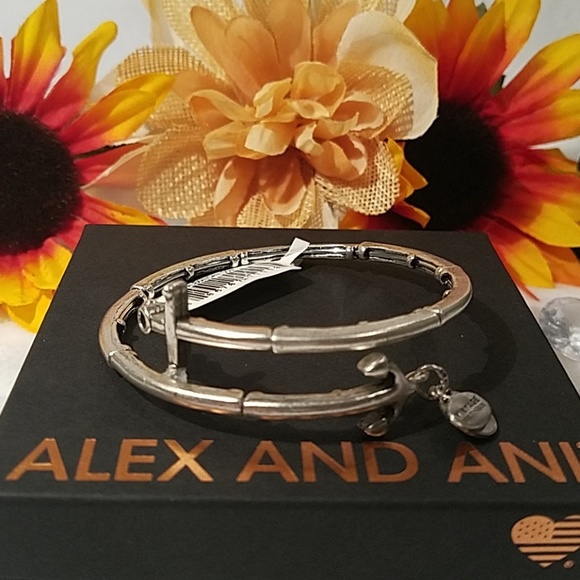 Alex and Ani Anchor wrap bracelet - Picture 2 of 7